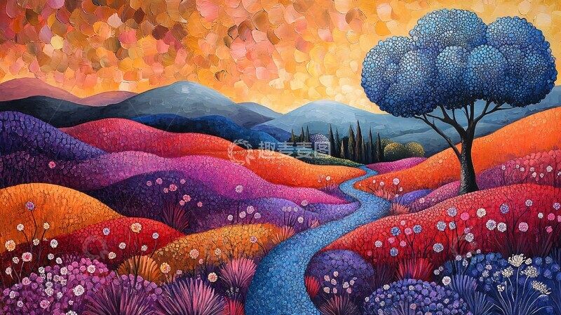高清大图下载【趣麦麦图】风景乡野绘画2