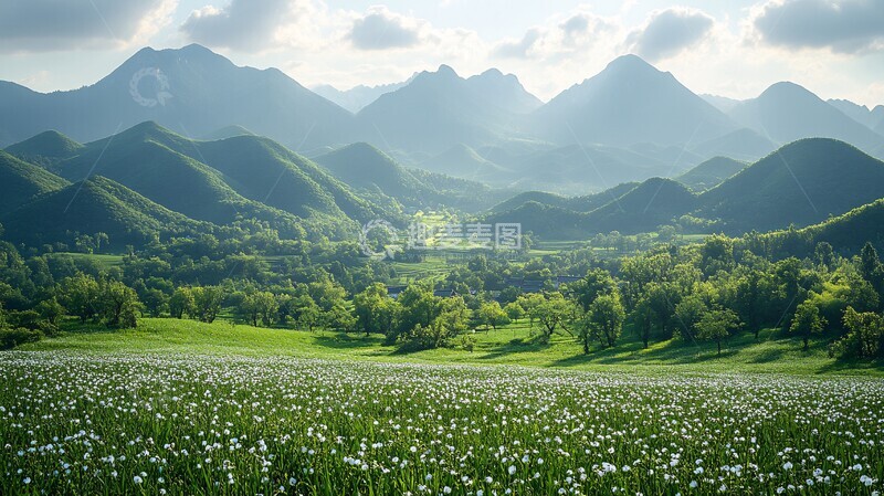 高清大图下载【趣麦麦图】春日山林桑树荫1