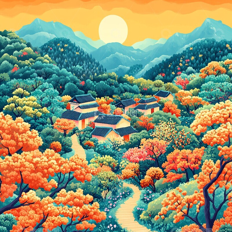 高清大图下载【趣麦麦图】漆器纹样草药图1