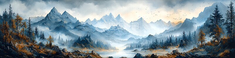 高清大图下载【趣麦麦图】山林迁徙山林迁徙文明