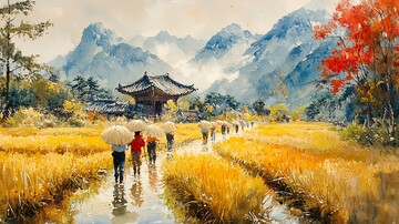 秋收水稻场景2