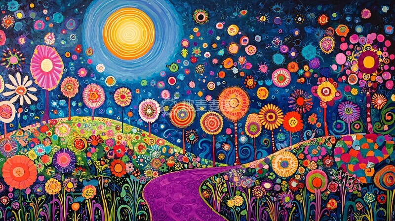 高清大图下载【趣麦麦图】彩色星球风景1