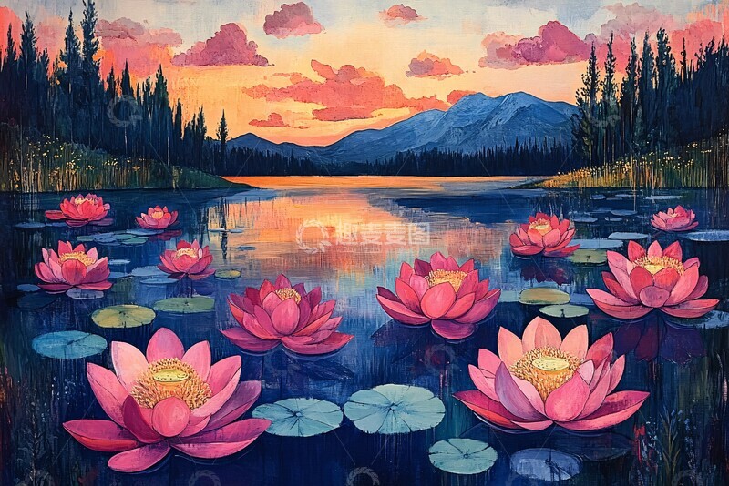 自然风景画自然风景绘画