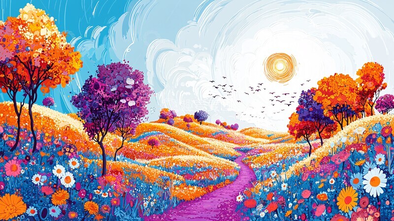 高清大图下载【趣麦麦图】彩色星球风景