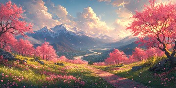 古道穿越幻想景观