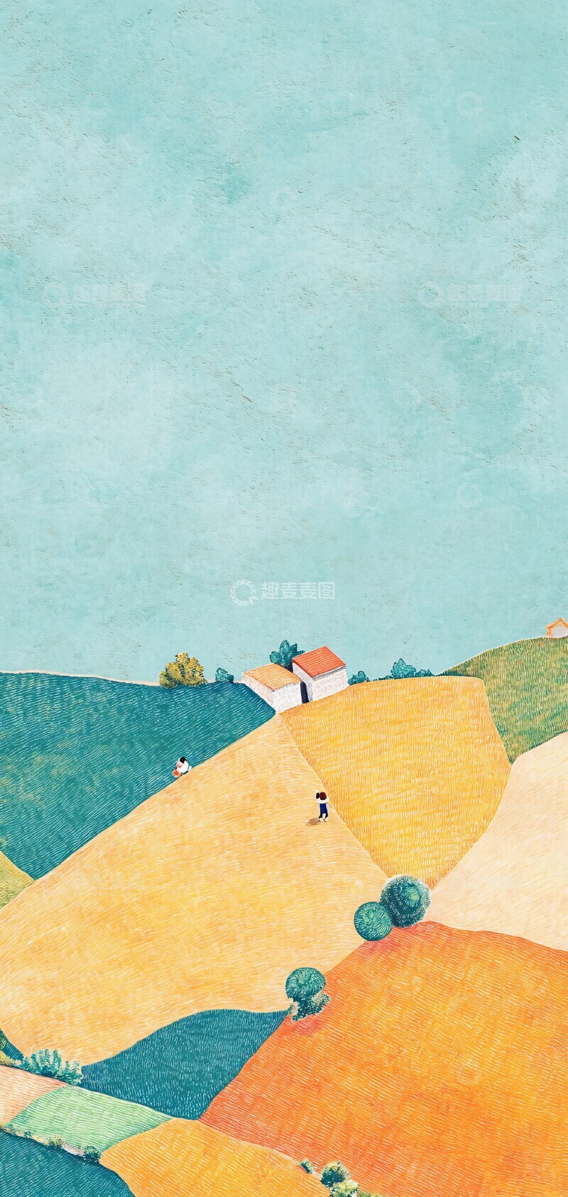 高清大图下载【趣麦麦图】稻田天际线稻田天际线田园