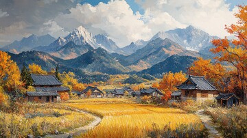 秋收水稻场景1
