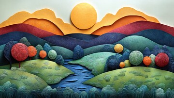 草地与河流草地河流作品1