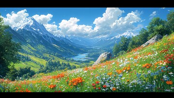 翡翠山谷与河流2