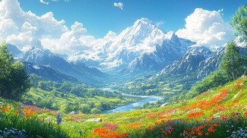 翡翠山谷与河流1