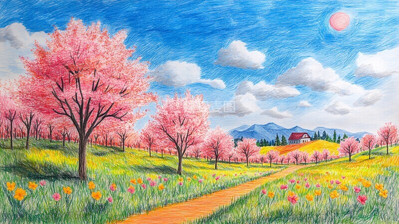 高清大图下载【趣麦麦图】樱花树开花樱花树木开花1