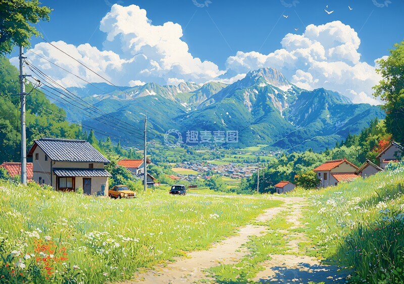 高清大图下载【趣麦麦图】乡村风景乡村风景小镇2