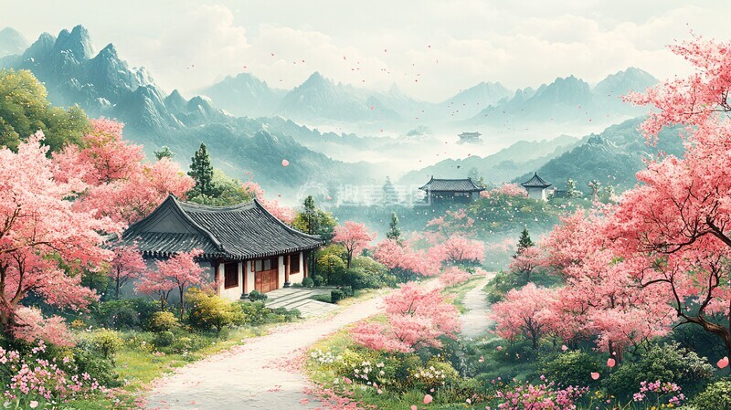 高清大图下载【趣麦麦图】桃花山路古宅