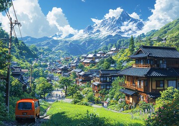 乡村风景乡村风景小镇