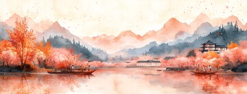 桃花盛开的乡村2