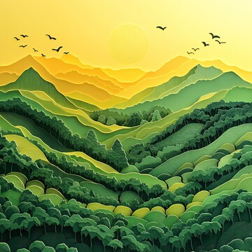 茶园树影茶园树影黄光