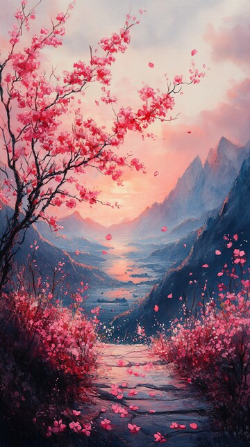 樱花树下的宁静