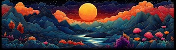 山川河流太阳花