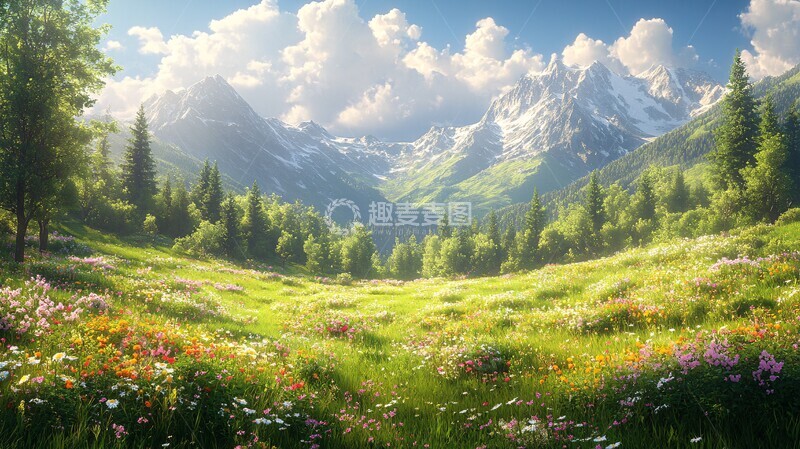高清大图下载【趣麦麦图】春日森林花盛开