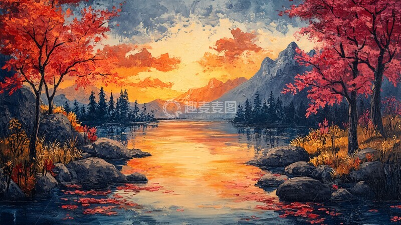 高清大图下载【趣麦麦图】-春日山林春日山林树木1