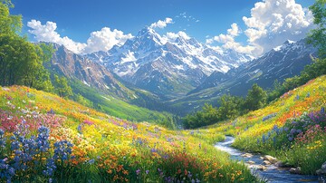 四季山河图四季山河山峰2