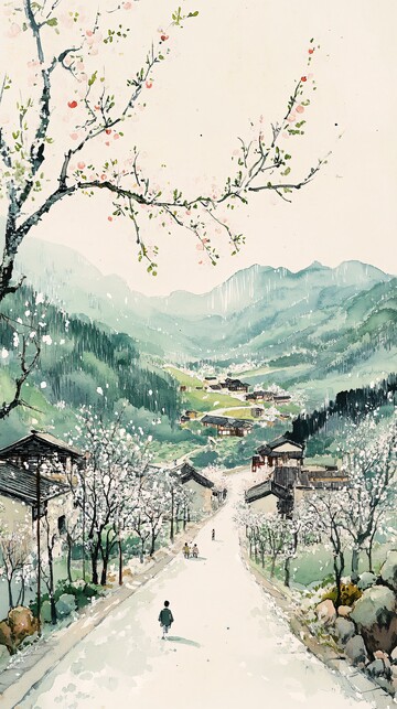 清明时节杏花雨