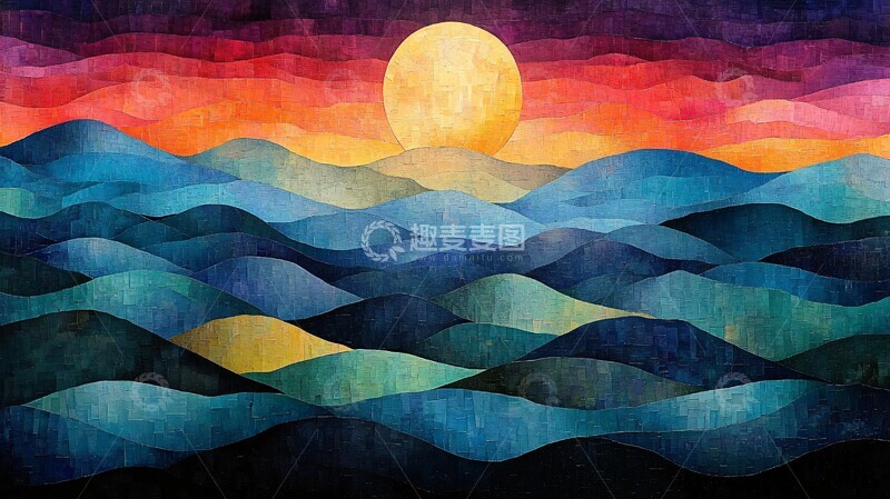 高清大图下载【趣麦麦图】蓝岭山脉拼贴1