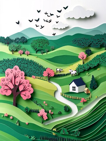 春风梅花牧场图