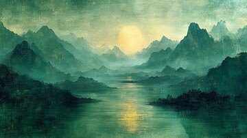 杜甫远眺山水图1