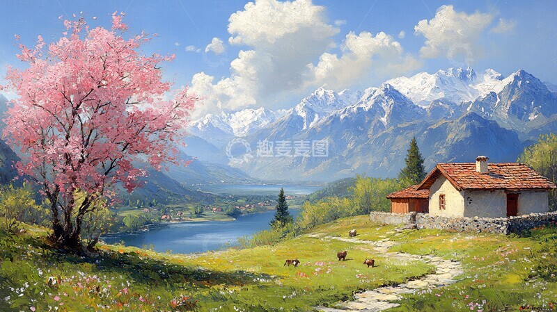 高清大图下载【趣麦麦图】乡间风景画乡村田园山水