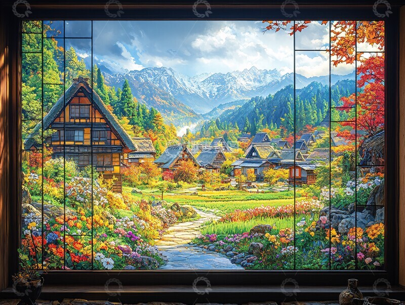 高清大图下载【趣麦麦图】古老村落光影2