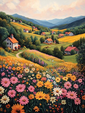 田园生活画田园生活风景1