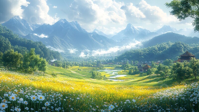 高清大图下载【趣麦麦图】山水河流自然景1