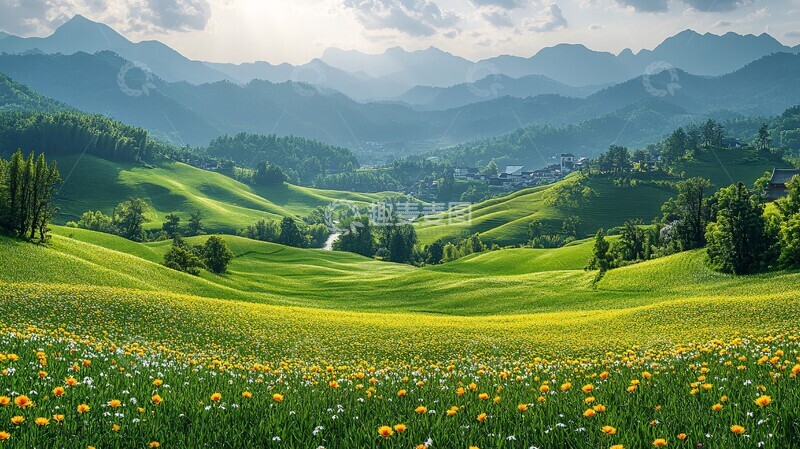 高清大图下载【趣麦麦图】山水河流自然景