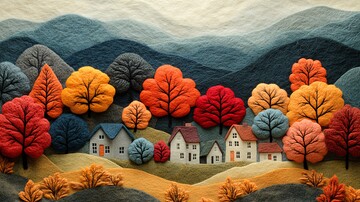 小镇大天空小镇天空树木