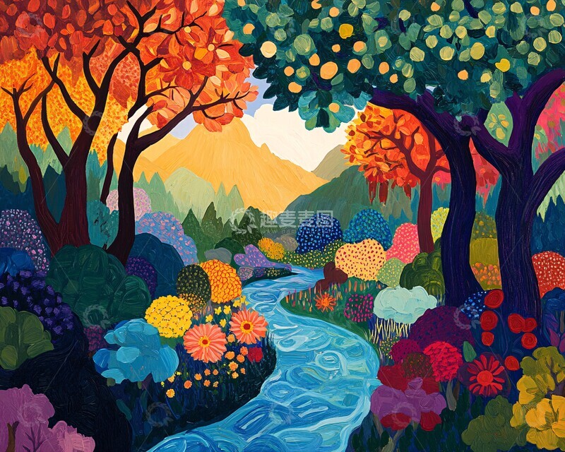 高清大图下载【趣麦麦图】河岸橡树林河岸橡树森林