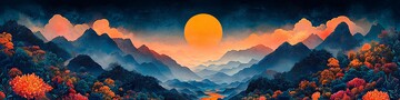 山川云海日出2