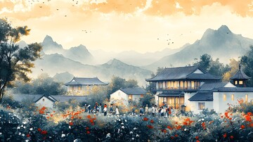 采茶人传统服饰图案