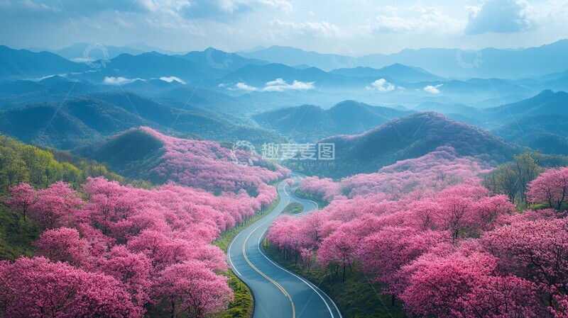高清大图下载【趣麦麦图】樱花盛开之路2