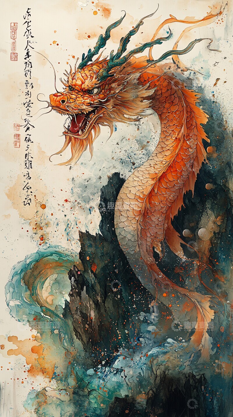 高清大图下载【趣麦麦图】山水花鸟图山水花鸟传统1