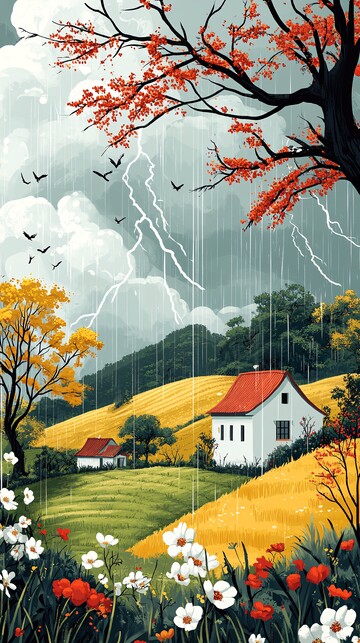 清明春雨雷声图1