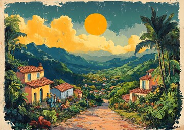 乡村劳作图乡村劳作木刻