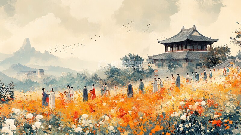 高清大图下载【趣麦麦图】采茶人传统服饰图案1