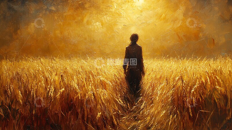 高清大图下载【趣麦麦图】稻田无荆棘稻田荆棘稻穗1