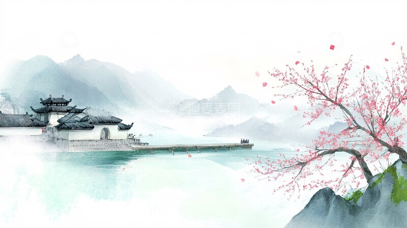 高清大图下载【趣麦麦图】山间春景山间春景山脉2