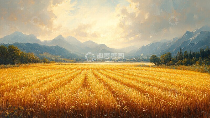 高清大图下载【趣麦麦图】稻田无荆棘稻田荆棘稻穗2