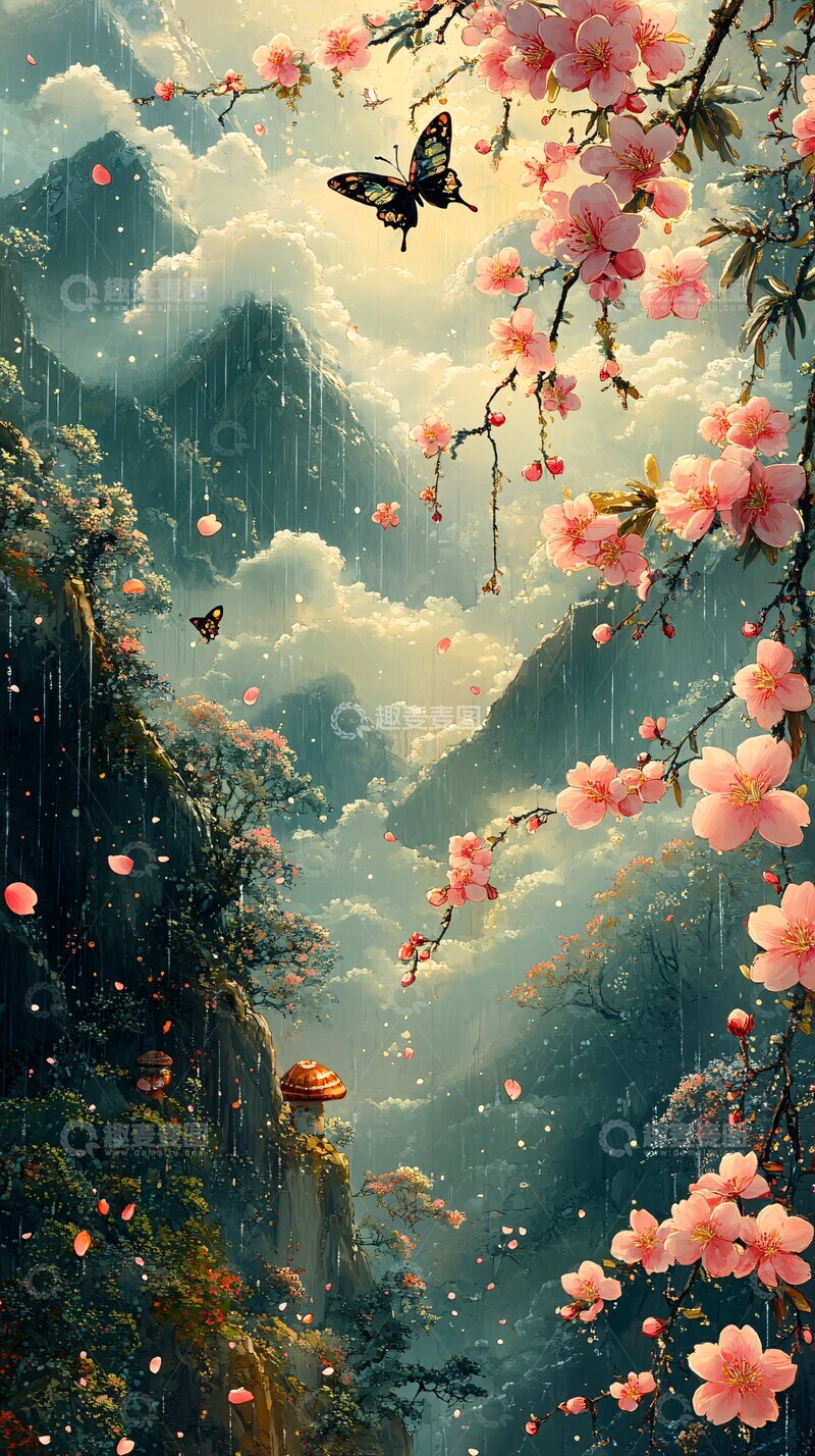 高清大图下载【趣麦麦图】惊蛰春芽破土