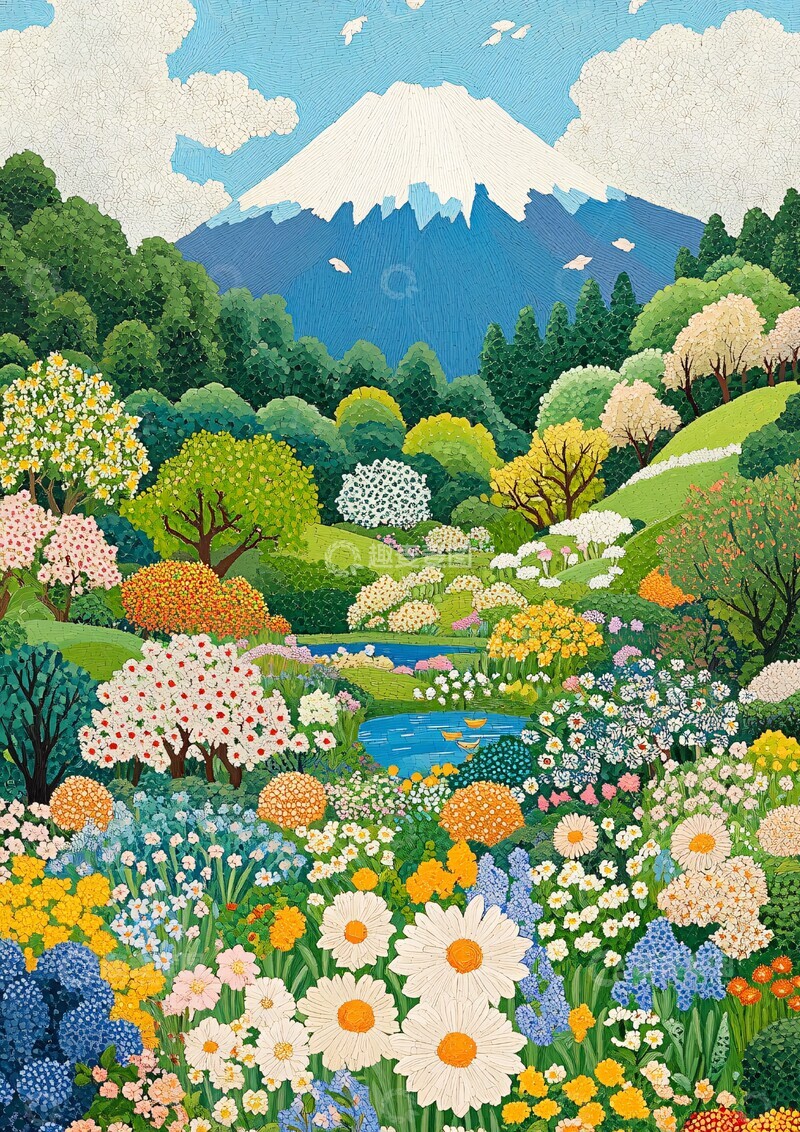 高清大图下载【趣麦麦图】夏日富士风景