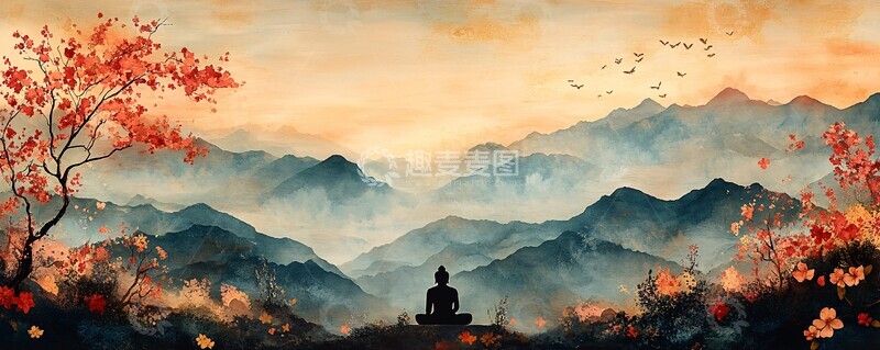 菩提树下佛影花2