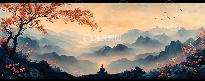 菩提树下佛影花1